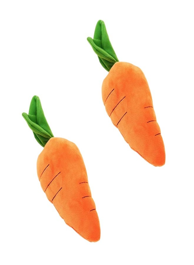 DPWOUM 2Pcs Best Pet Supplies Crinkle Dog Toy for Small, Medium, and Large Breeds, Cute Carrot with Soft Squeaker, Carrot Shape Pet Plush Toy with Sound, Bite-Resistant Soft Comfortable Dog Toys,Squeak Toys - Image 1